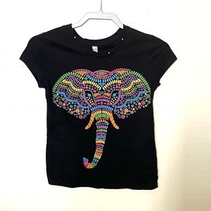 🆕BEAUTEES black ELEPHANT t-shirt. Size XL. NWT.